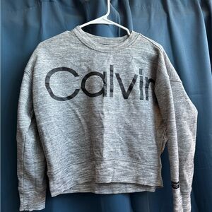 Calvin Klein Heather Gray Logo Sweatshirt